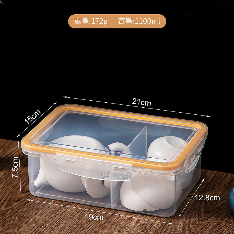 Caja de almacenamiento de cebolla dividida, caja de preservación de cebolla dividida, caja de sellado de doble capa con cubierta de plástico para refrigerador