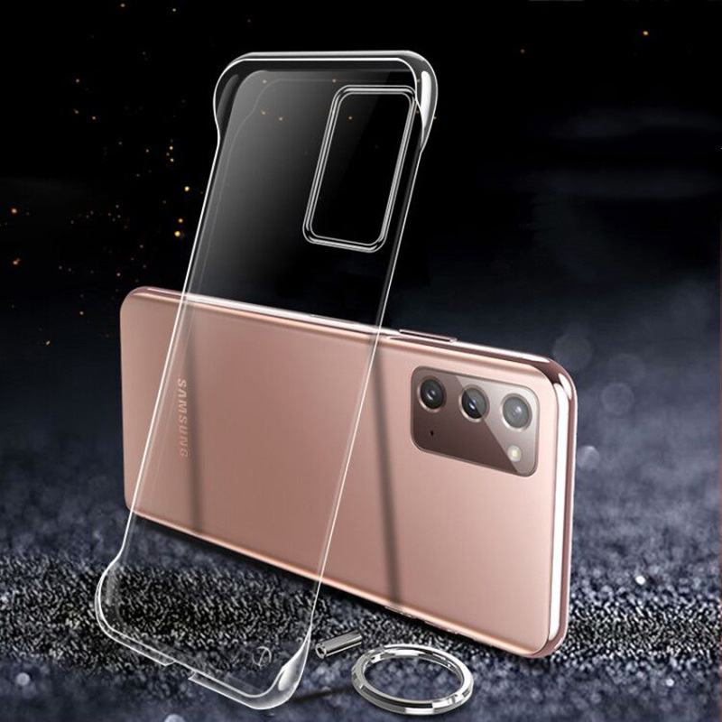 Suitable for Samsung Note20 Mobile Phone Case 10Plus Borderless Transparent 20Ultra Ultra-Thin Protective Cover Hard + Mirror