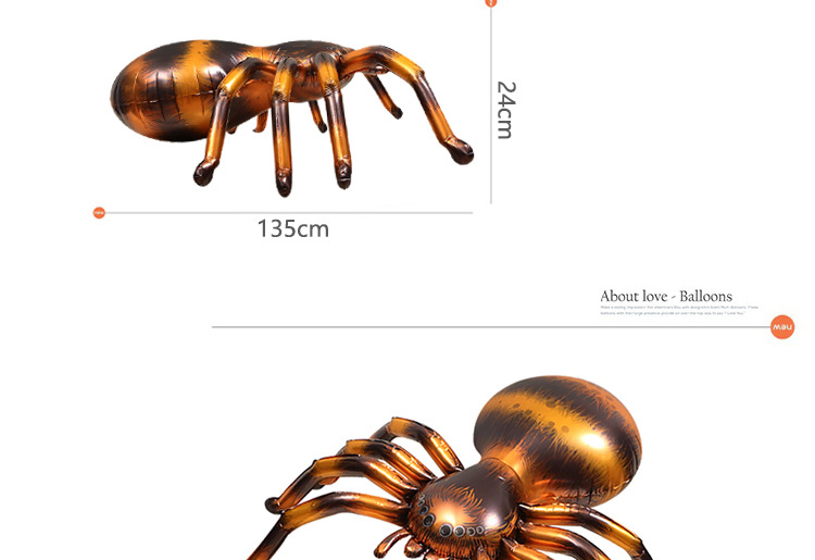 Halloween decoration party layout props toy balloon 4D three dimensional standing giant spider cartoon horror balloon_voghion.com