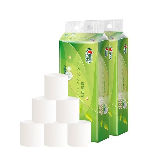 Heart-to-heart printing coreless roll paper tea 10-roll toilet paper toilet paper napkin tissue toilet paper household affordable