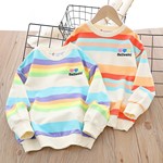 2025韩版卫衣儿童长袖条纹薄款卫衣卫衣新款小孩宝宝春季上衣新款