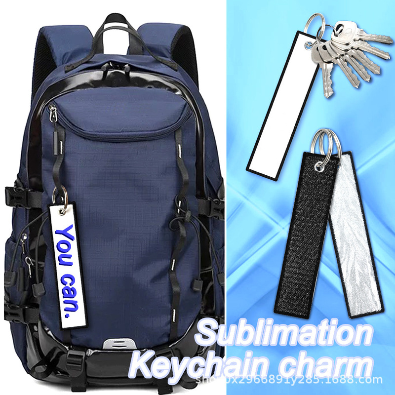 Cross-Border Motorcycle Keychain Sublimation Handmade DIY Small Gift Heat Transfer Car Accessories Bag Small Pendant