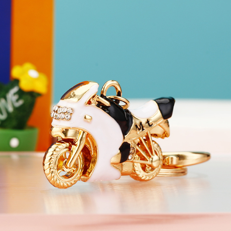 Daily Occasion 1 Piece Simple Style Motorcycle Car Zinc Alloy Diamond Unisex Lobster Trigger Clasp Closure Keychain