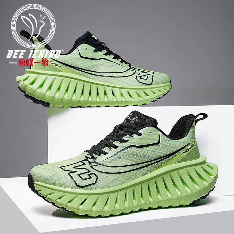 Bee One Wolf Flagship Store Running Shoes Student Shock-Absorbing Breathable Sports Shoes Professional Marathon Racing Running Shoes for Men and Women