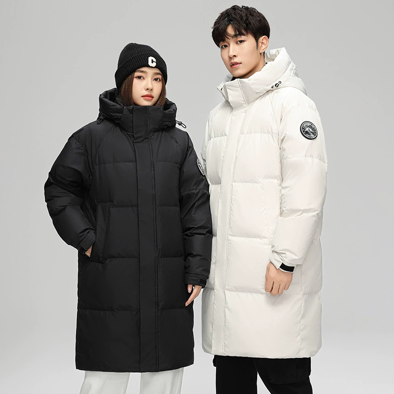 Men's demi-season down jacket, coat with hood for beloved, increased thickness
