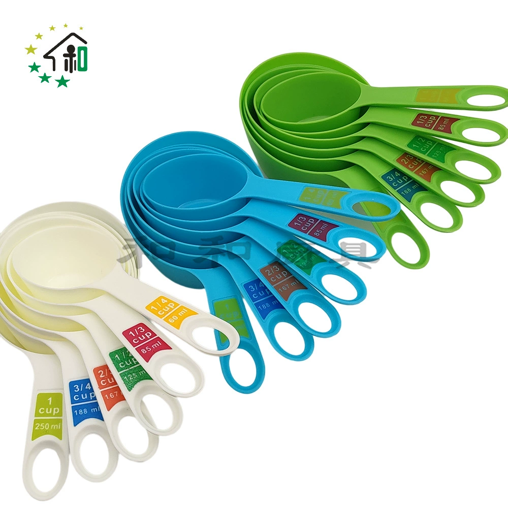 Set, measuring cup, milk powder, plastic measuring spoon, 6 pieces, handmade