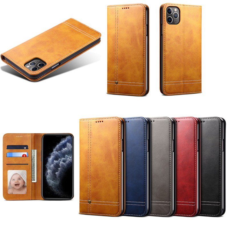 外贸款小牛纹进口PU材质适用苹果12手机壳iPhone13手机皮套商务风