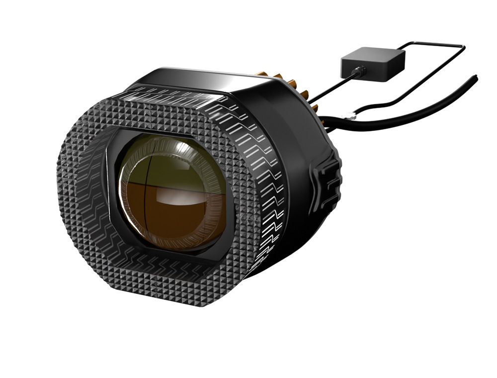 New cross-border model 3inch motorcycle headlight with fan, demon eye front light, angel eye, and colorful aperture