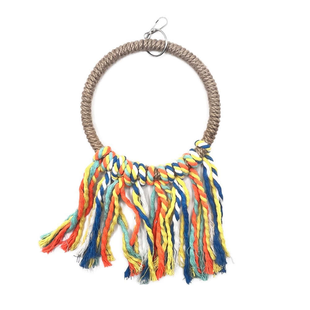 Loro juguetes columpio creativo anillo de sisal piel de tigre peonía Xuanfeng mordisqueando anillo colgante de escalada accesorios para jaulas de pájaros suministros