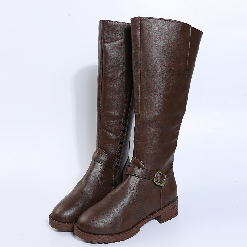New zipper low heel high boots Knight boots high boots for women_voghion.com