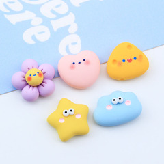 眼睛星星雲朵 直播熱銷diy奶油膠手機殼飾品樹脂配件髮夾批發