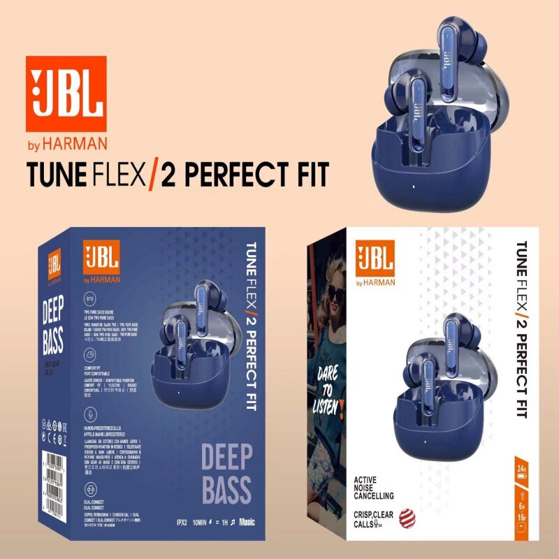 外贸新款适用于JBL FLEX/2小晶豆透明入耳式TWS无线蓝牙耳机跨境|undefined