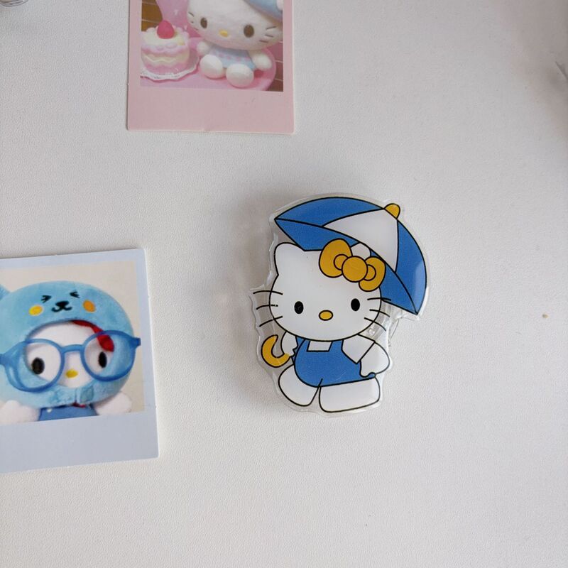 蓝色系天使翅膀kitty支架适用任何手机气囊3m粘贴式桌面懒人|undefined