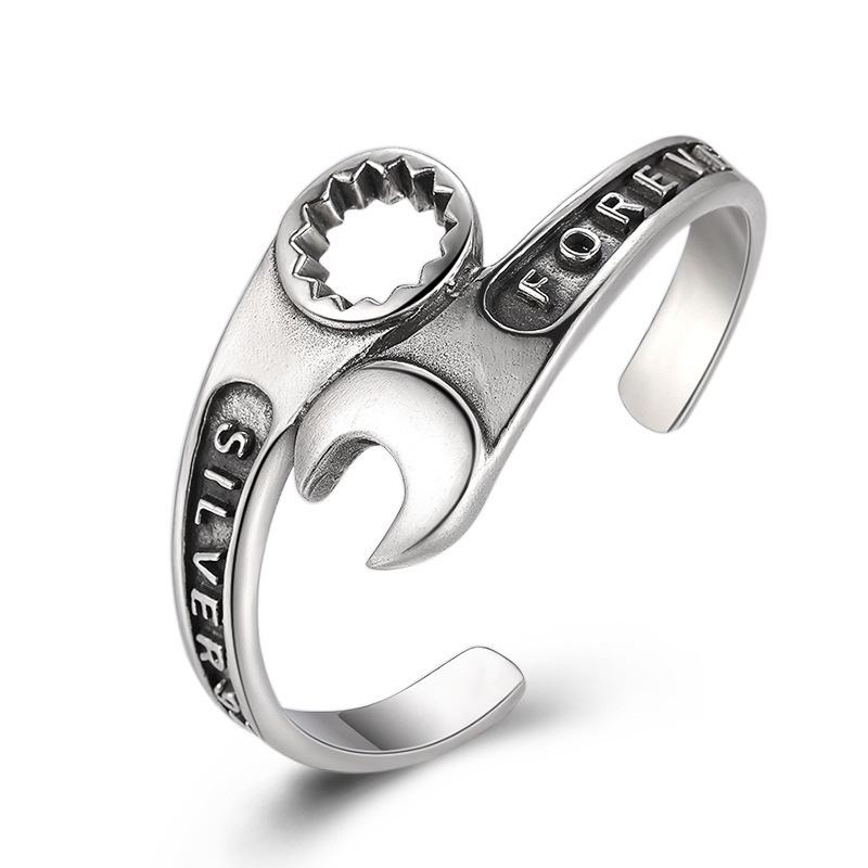 Cross-Border Aliexpress New Fashion Trendy Men's Open-End Wrench Bracelet Jade Factory Direct Sales Wholesale