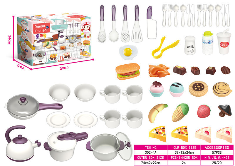 302 - 4A conjunto de cocina europea de estilo medio