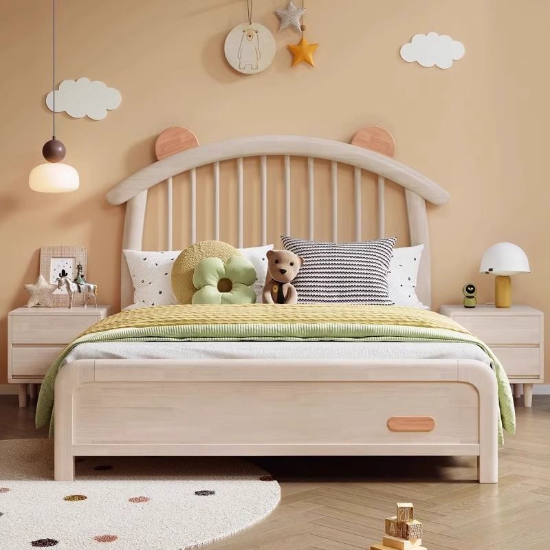 Solid Wood Children's Bed Bedroom Bed 51 Boys Small Apartment Storage Bed Bed Rice Log Rice Full Single Bed Girls Other