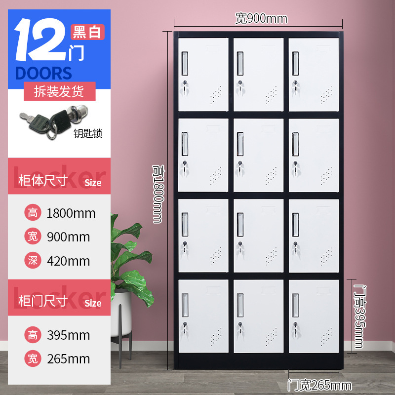 Doce puertas en blanco y negro