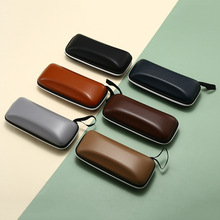 编织格子荔枝纹121经典款手工皮质眼镜盒高级感便携pvc太阳镜软包