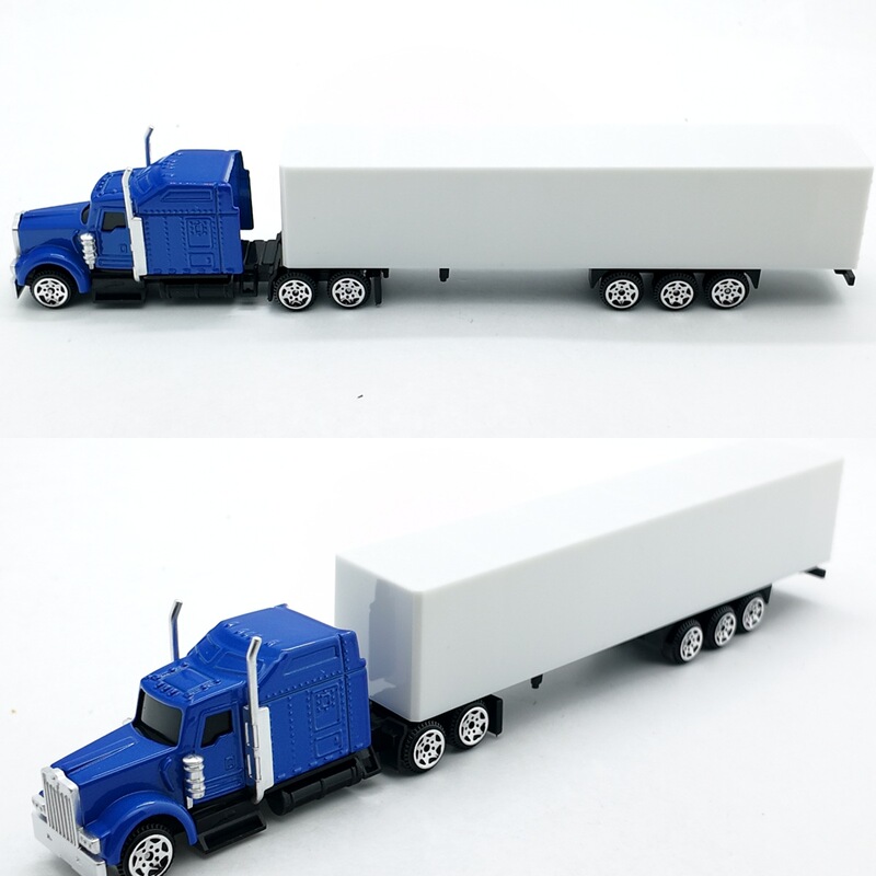 Scale 1.87 American-Style Truck 23.5cm American-Style Transport Vehicle Container Truck Model Body Can Have the Logo Changed Scale 1.87 American-Style Truck 23.5cm American-Style Transport Vehicle Container Truck Model Body Can Have the Logo Changed