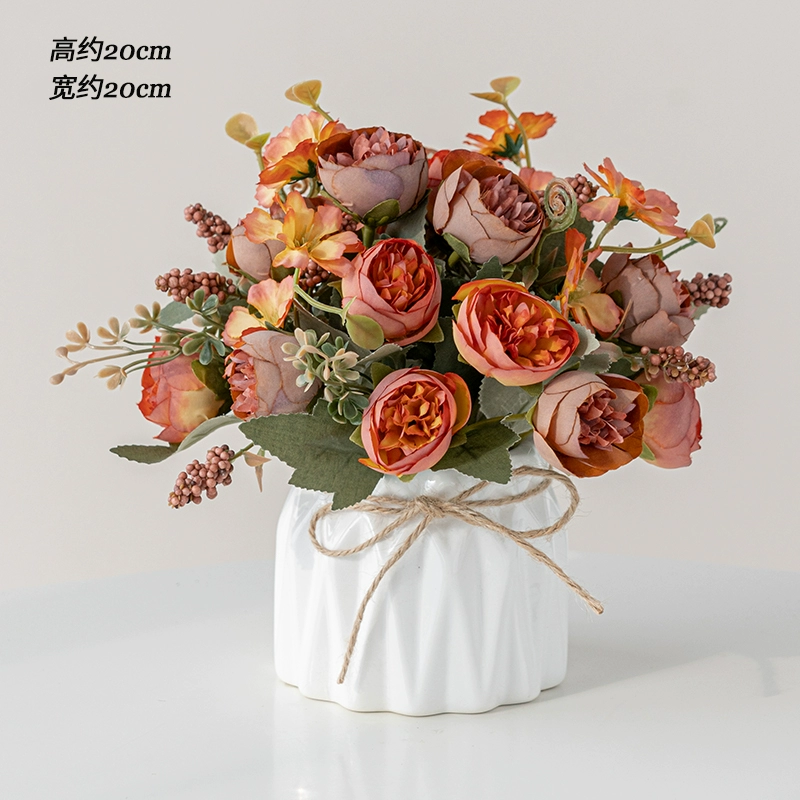 Nordic simulation flower decorative flower decorative flower room fake flowers fake flower plastic flower dining table flower bionic bionic flower bleaching flowers