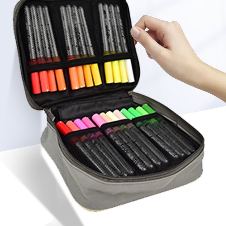 Zhijin líquido directo tipo blando acrílico marcador de pluma especial para niños estudiantes de arte especial opaco color plegable