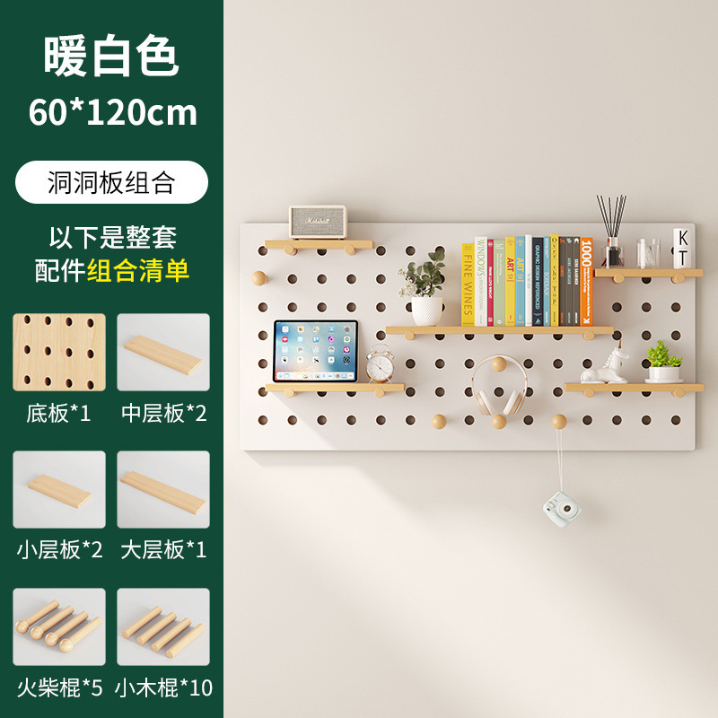 puerta de entrada madera sólida agujero de madera placa de agujero estante de pared de pared