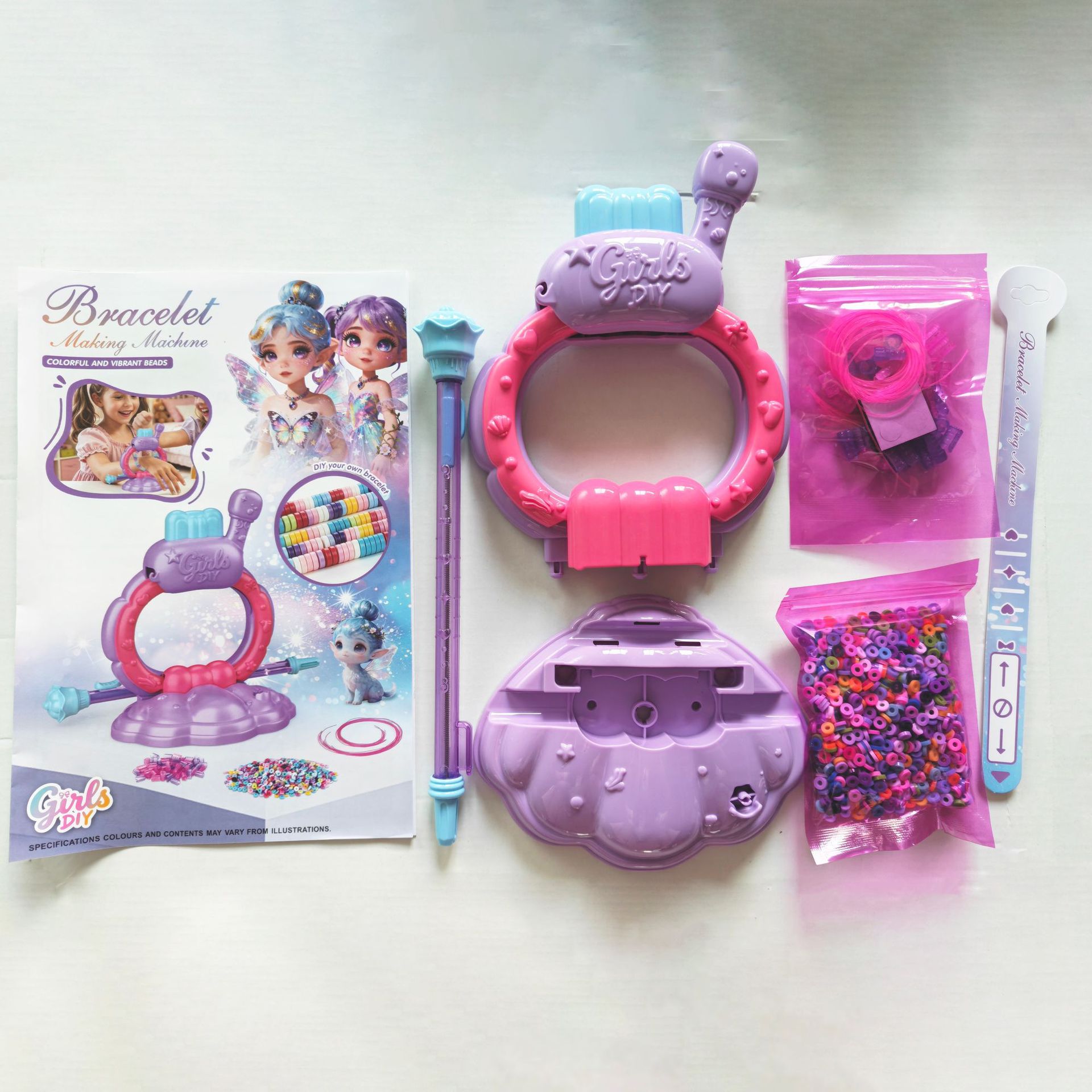 Nuevos productos transfronterizos DIY cuentas pulsera pulsera niños tejedor chicas vestidos juego de juguetes de puzzle caja de regalo image 5