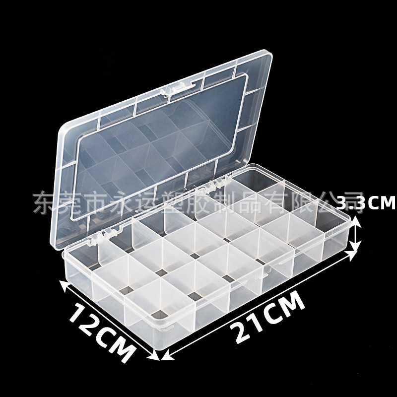 tornillo herramienta de piezas de hardware transparente pp caja divisoria caja de piezas electrónicas de plástico directo fábrica