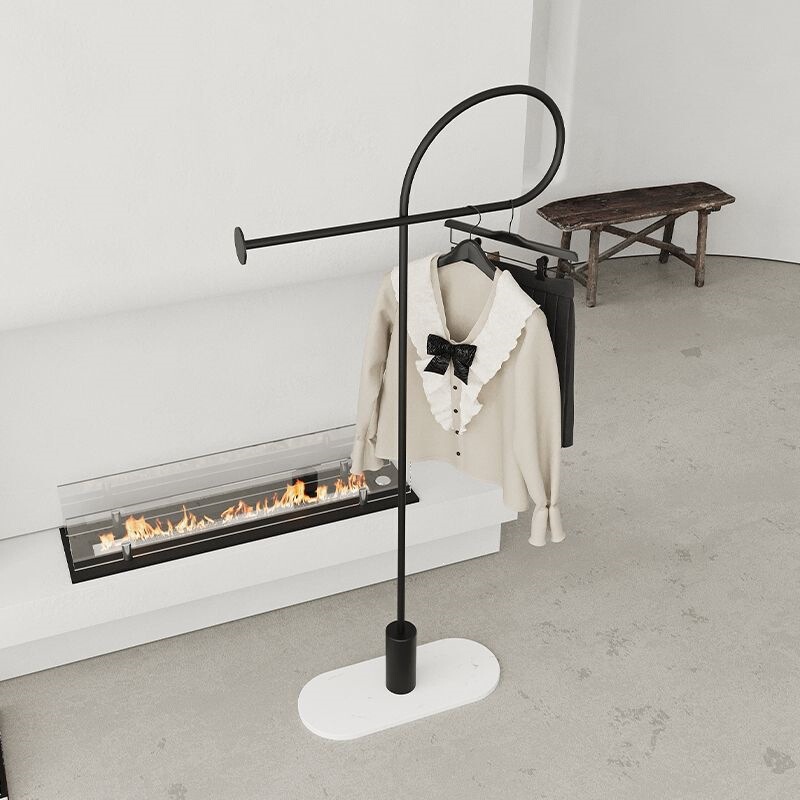 Simple clothes rack, floor-standing coat rack, space-saving design for bedrooms, suitable for home use, indoor room, small clothes rod Simple clothes rack, floor-standing coat rack, space-saving design for bedrooms, suitable for home use, indoor room, small clothes rod