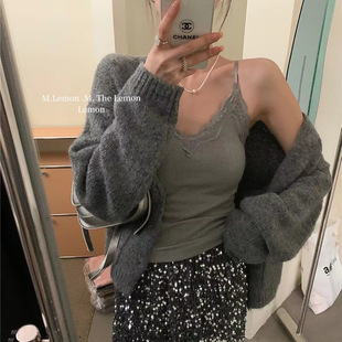 Spring and Summer New Lace Small Lace Pure Desire One-piece Lace Camisole Women's Inner Wearing Outer Wearing Beautiful Back Base Shirt