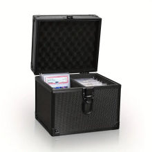 双卡槽黑色铝合金工具箱卡砖收纳手提箱便携多层大容量工具箱批发