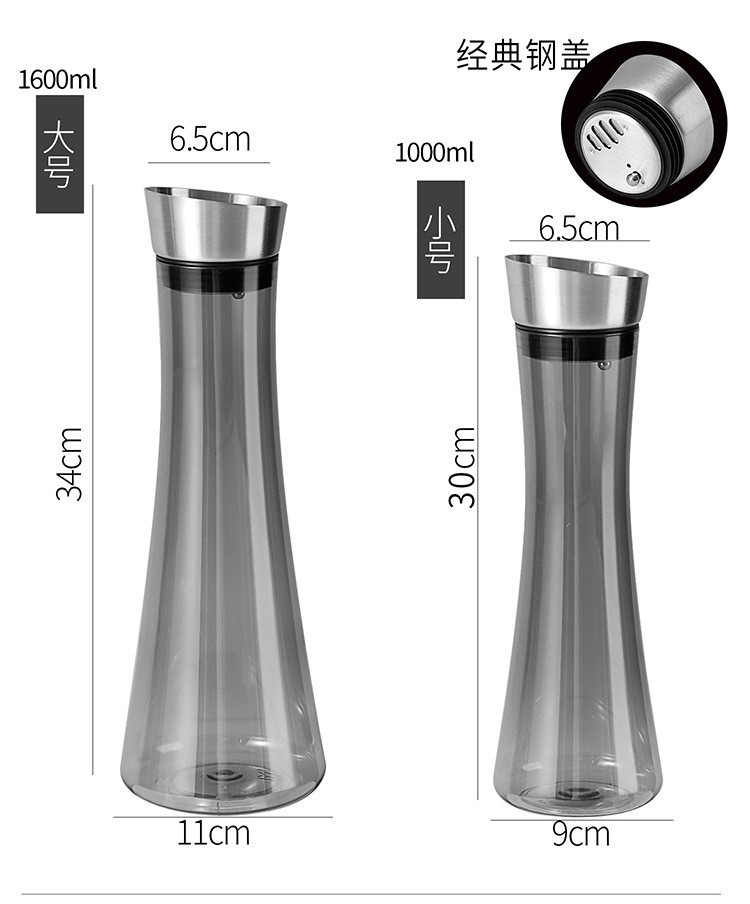 Pc jarra de vino acrílica botella de agua fría plástico para el hogar bebida resistente a altas temperaturas olla de jugo restaurante bar olla comercial