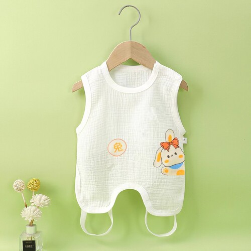 Children's gauze half-back undergarment cotton baby vest undergarment legged undergarment baby cotton yarn undergarment infant infant