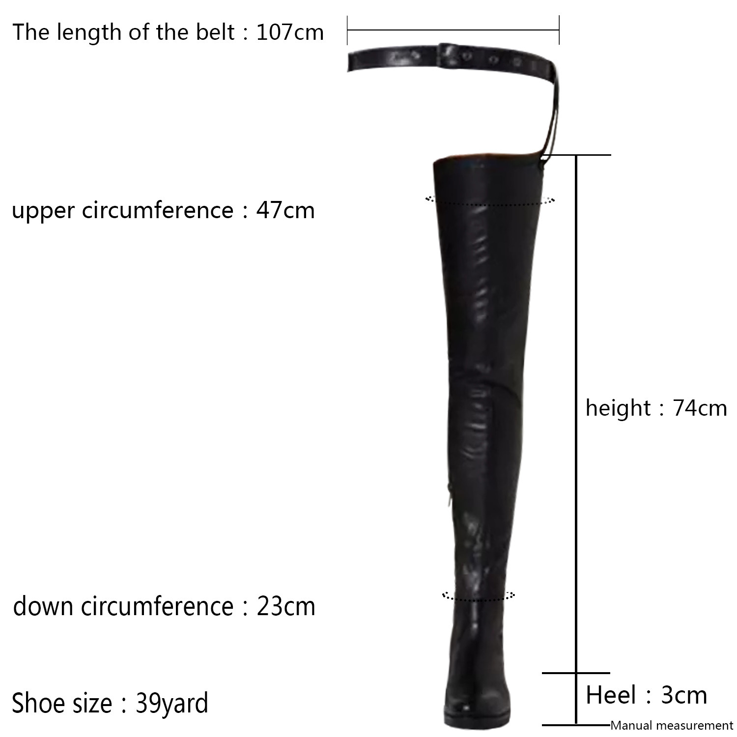 Scarpe da donna autunno e inverno suola adesiva stivali alti al ginocchio neri con testa rotonda stivali alla moda_voghion.com