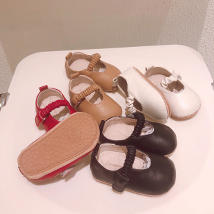 Directly Supplied from the Manufacturer, Autumn Soft-Soled Toddler Shoes for Boys and Girls Aged 0-2, Small Leather Shoes with Magic Tape, Infant Shoes
