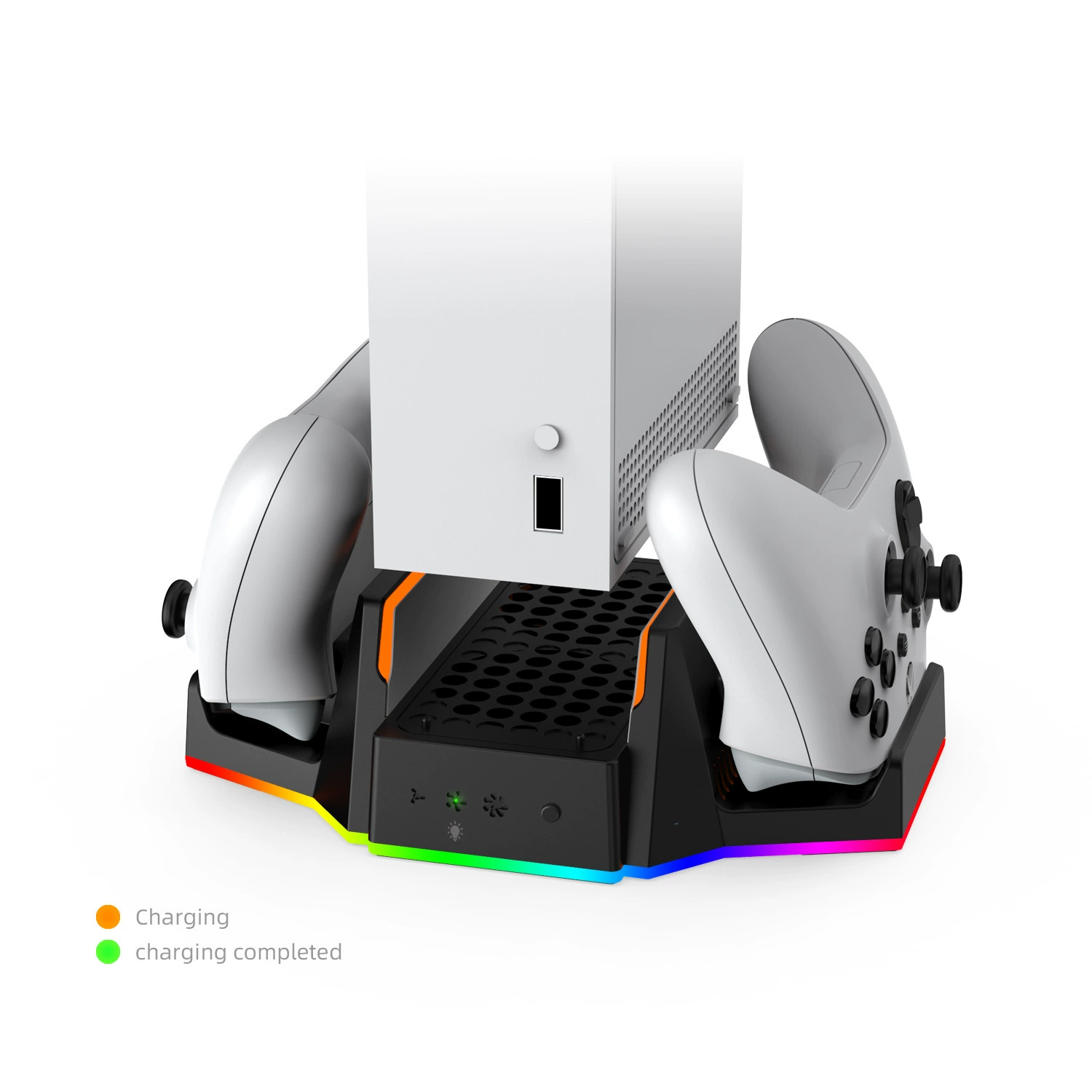 Оригинальный ДОБЕ вентилятор охлаждения для Xbox Series S, держатель, зарядка, база хранения, RGB-лампа