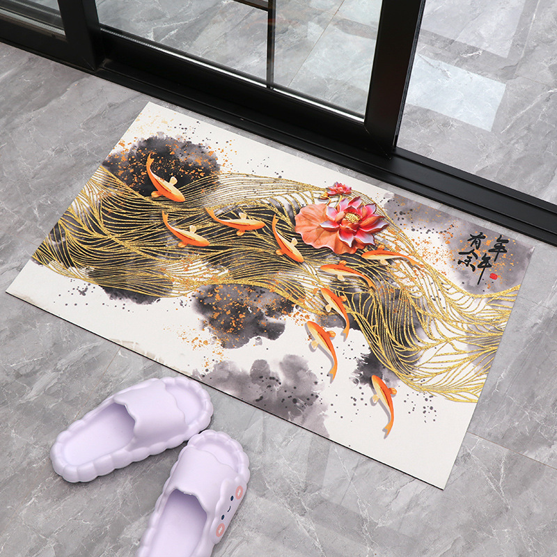 Alfombra de suelo transfronteriza alfombra de suelo antideslizante de baño de color sólido alfombra de barro suave de diatomita simple cocina alfombra de suelo de baño