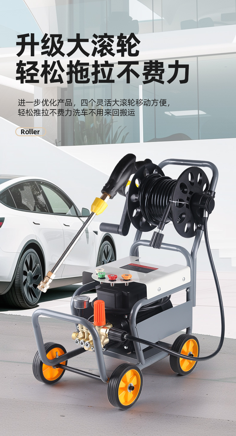 Factory Direct Supply High-Pressure Car Washing Machine for Home Use 220V High-Power Car Washing Water Gun Car Washing Machine Hand-Push Cleaning Machine