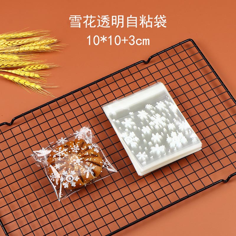 10*10 + 3 copo de nieve bolsa autoadhesiva/100 piezas por paquete