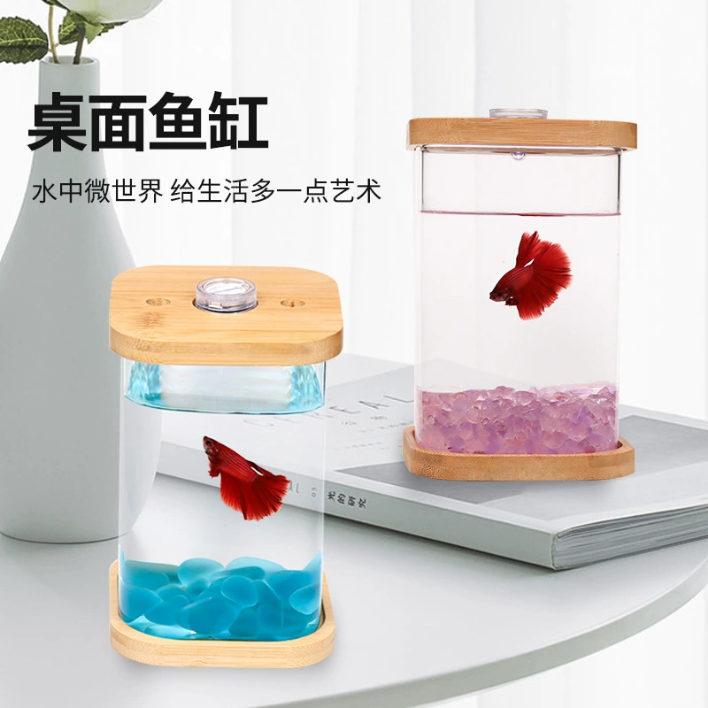 Таиланд Douyu специальный аквариум небольшой мини-аквариум офисный Настольный микро-вид супер белый стеклянный бамбуковый аквариум