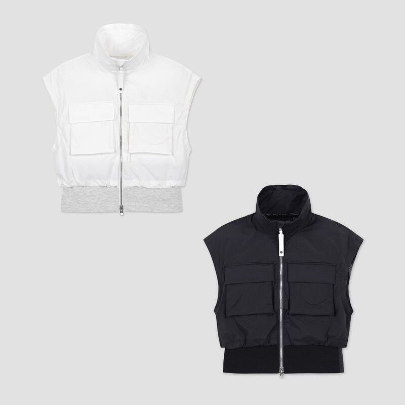 24 Korean Original Golf Clothing Women's Stand Collar Workwear Pocket Sleeveless Vest Sports Windproof Breathable Vest