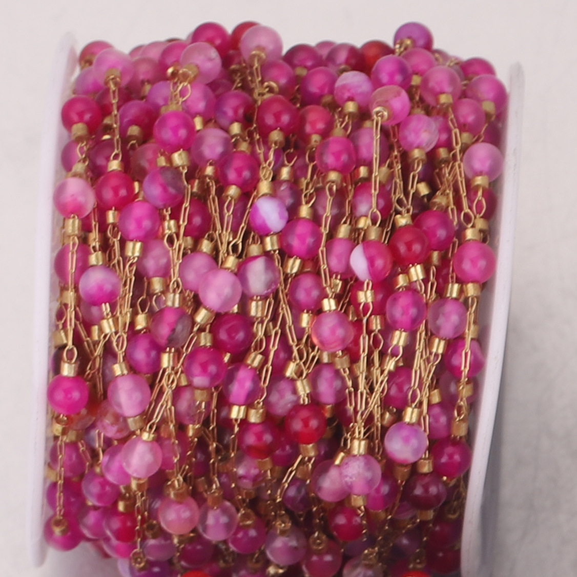 Cadena de piedra natural vacío chapado en oro de acero inoxidable cadena DIY pulsera collar suéter cadena accesorios de la joyería material