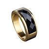 Universal ring stainless steel suitable for men and women, European style, simple and elegant design, three colors, with gem