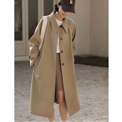 风衣女中长款2025新款春秋英伦风设计感气质宽松休闲大衣外套
