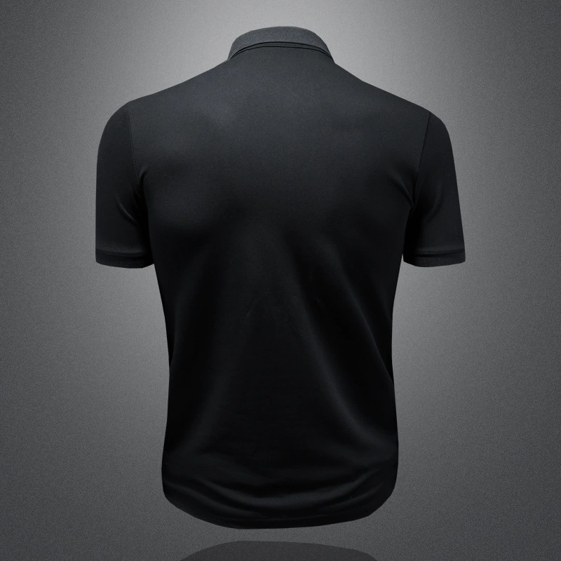 Поло, футболка, 2025 год, с коротким рукавом, slim fit, простой и элегантный дизайн