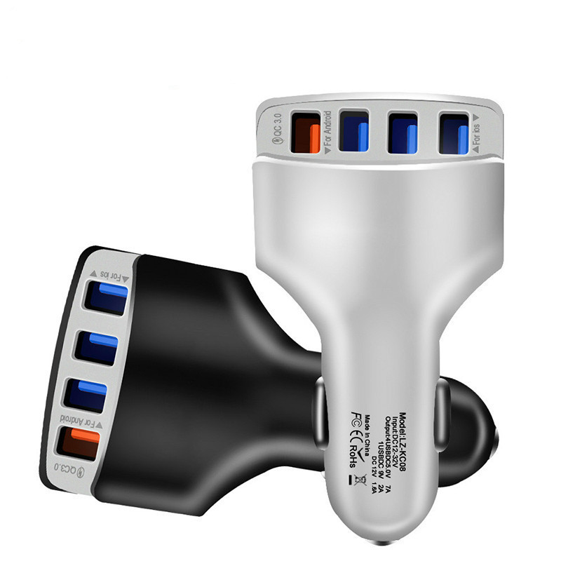 Yushuo digital display cigarette lighter conversion plug car charger multi-function PD fast charging usb car extension charging head