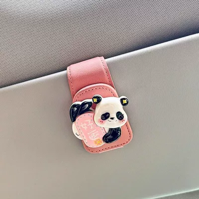 Car Glasses Clip/Bill Clip Clip Car Sun Visor - good-luck-pink-glasses-clip