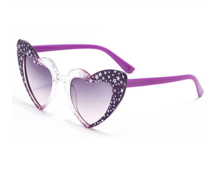 6181 dibujos animados irregular niños y niñas melocotón corazón gafas de sol de moda europea y americana nueva en forma de corazón