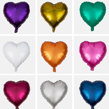 18英寸复古金属色爱心铝膜气球心形气球铝箔网红气球生日布置装饰