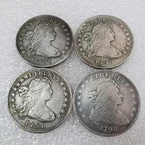 5 видов латунных материалов1794,1795, 1796 1797 1798 Американского бюста -антикварного искусства и поделки по празднованию